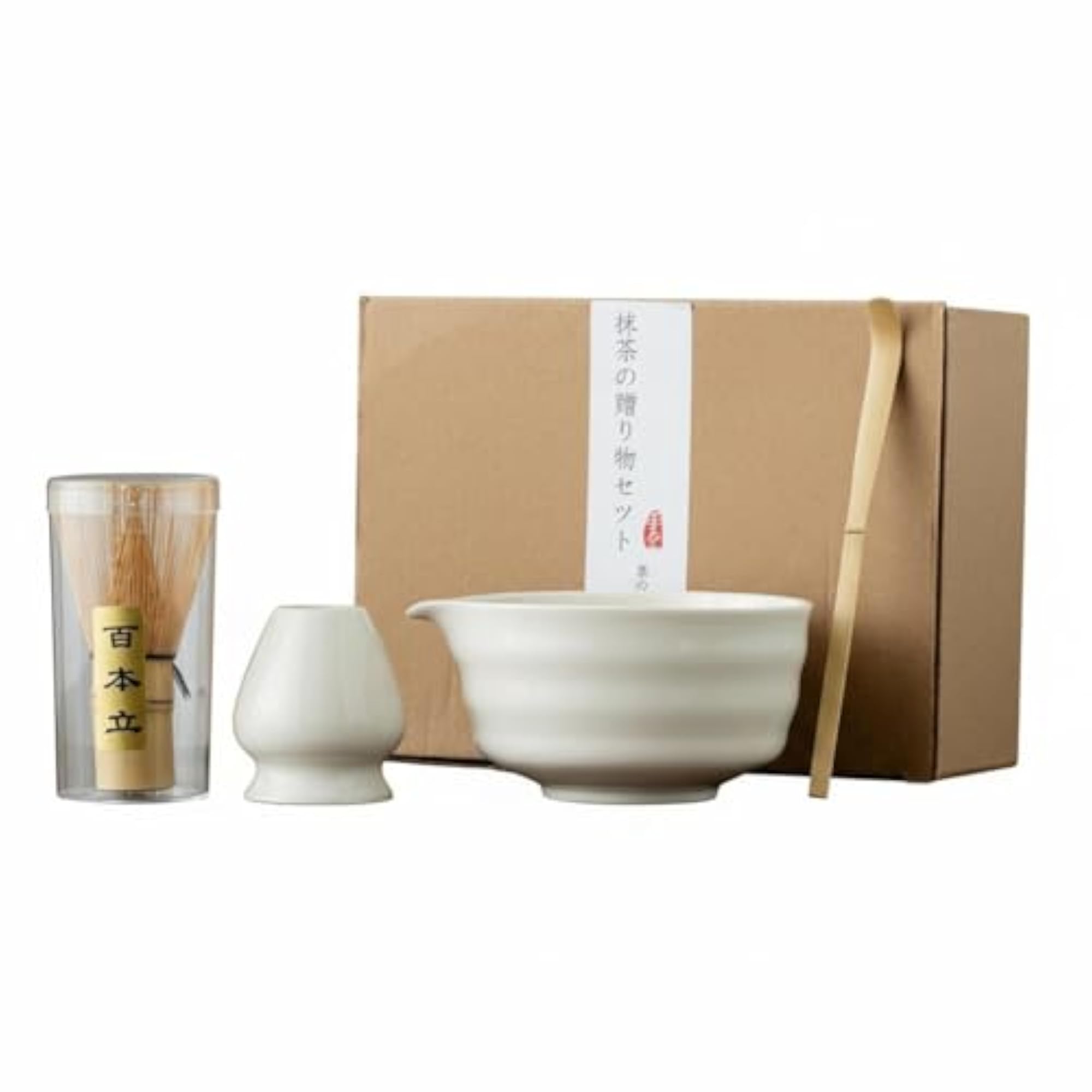 4 Pieces Gift Box Included Matcha Tea Set, Artisan-Made Gift