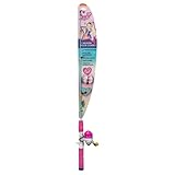Kid Casters JoJo Siwa Dock Combo with Bobber | Premium Cork Grip w/EVA Foregrip | Safety Hook, Mini Jigs and Practice Casting Plug | Adjustable Reel Seat | 34? Fiberglass Rod