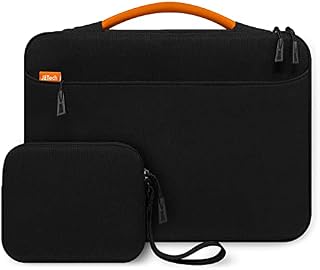 JETech Laptop Sleeve for 13.3-Inch MacBook Air/Pro, 14-Inch MacBook Pro 2021 M1, 13-13.6 Inch Notebook, Waterproof Carrying Case with Small Bag (Black)