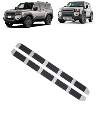 【Goodmatchup 】トヨタ ランドクルーザー250系 ランクル250 専用 2024年4月 カスタム パーツ アクセサリー ランニングボードカバー サイドステッププロテクター 車種専用 外装グッズ ブラック+シルバー For Land Cruise