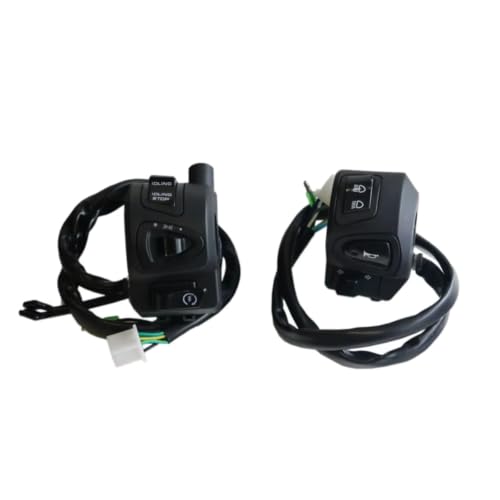 Interrupteur clignotant moto étanche 22mm avec commodo klaxon et pleins phares