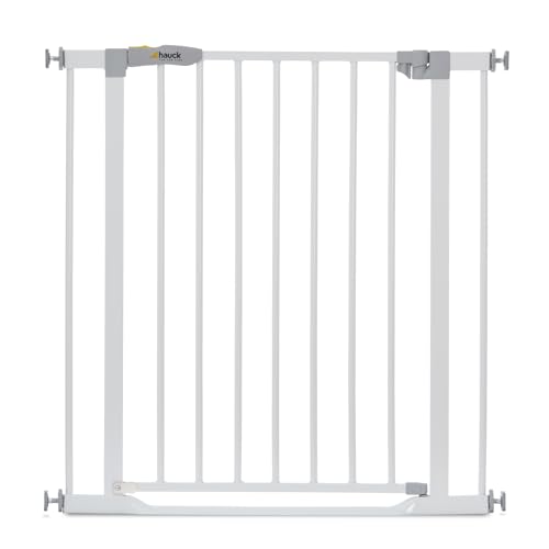 Hauck Treppenschutzgitter / Türschutzgitter Clear Step Gate, für Breiten 75 - 80 cm, Ultra Flache Schwelle, ohne Bohren, Einhändiges Öffnen, Beidseitig Schwenkbar, Metall, Weiß Hauck Treppenschutzgitter / Türschutzgitter Clear Step Gate, für Breiten 75 - 80 cm, Ultra Flache Schwelle, ohne Bohren, Einhändiges Öffnen, Beidseitig Schwenkbar, Metall, Weiß