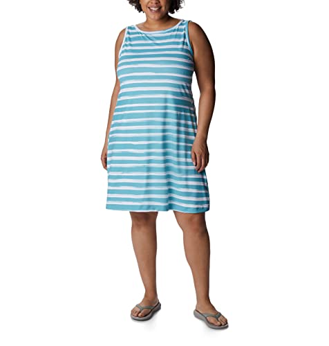 Columbia Women's Chill River Printed Dress, Sea Wave Brush Stripe, Medium #TOP5