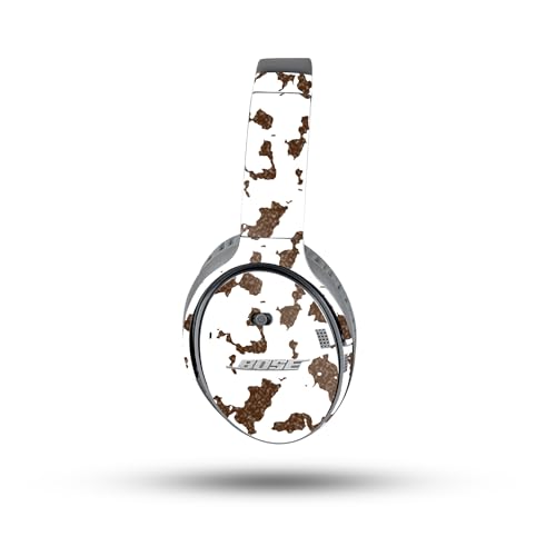 Image of MightySkins Glossy Glitter Skin Compatible with Bose QuietComfort 35 II Headphones - Brown Cow | Protective, Durable High-Gloss Glitter Finish | Easy to Apply, Remove, and Change Styles