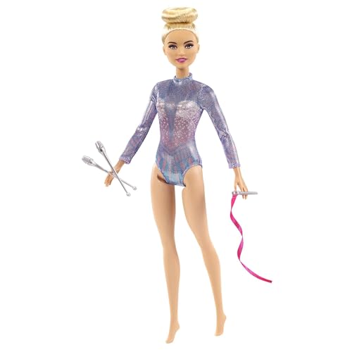 Barbie Métiers de Rêve Coffret poupée Gymnaste Blonde en Justaucorps, Accessoires Inclus, Jouet...