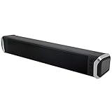 [Estéreo envolvente]: Altavoz con subwoofer, sonido envolvente 2.1, procesamiento de sonido DSP incorporado (TV, música, noticias), DSP y tecnología de sonido envolvente 3D que hacen que el posicionamiento del campo de sonido sea más preciso, puede obtener graves profundos, voz humana clara y Sonido con calidad de CD para una experiencia de sonido envolvente