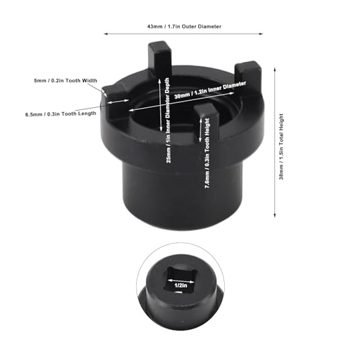 Image of Swingarm Pivot Nut Tool Efficient Removal Maintenance Repairs for Suzuki DL1000 DL650A GSXR1000 Lightweight, XHIKOWAT26b4iyo5da