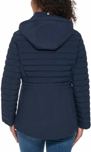 Tommy Hilfiger Women's Puffer Lightweight Hooded Stretch Jacket with Drawstring4
