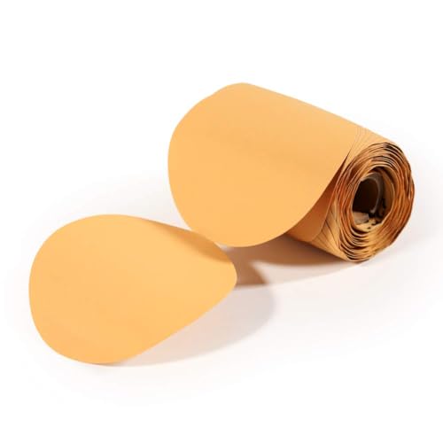 Image of SPEEDWOX 100 Pcs 220 Grit 5 inch Round Sanding Discs Sandpaper Roll | Adhesive Back PSA Sticky Back, No Hole, Stick and Sand Sandpaper for Wood, Auto Body Repair Marine Paint Metal and Plastics