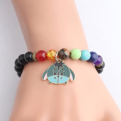 Image of FEELMEM Donkey Cartoon Charm Beads Bracelet Donkey Lover Inspiration Gift Movie Inspired Gift Donkey Fans