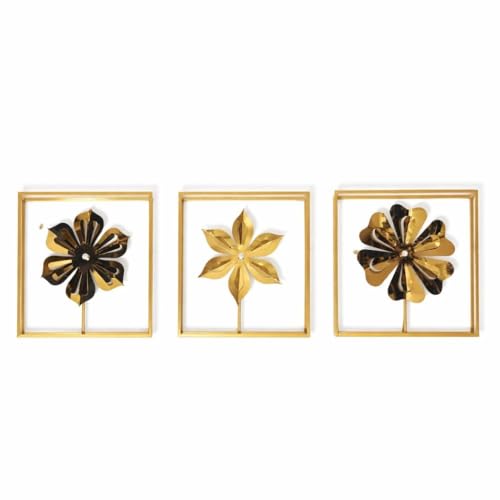 Image of Framing Hub Iron Handcrafted Leaf Metal Wall Art | Multicolor Stylish Abstract Wall Frame Decor for Living Room, Bedroom, Drawing Room Home Decoration (Size 16x16 Inch)