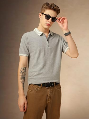 Image of Dennis Lingo Men Regular Fit Cotton Half Sleeves Solid T-Shirts