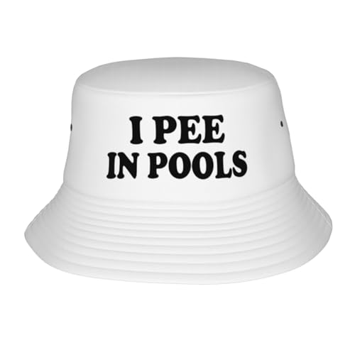 I Pee in Pools Funny Bucket Hat for Women Men Fisherman Hat Packable Sun Cap Travel Outdoor Beach Caps