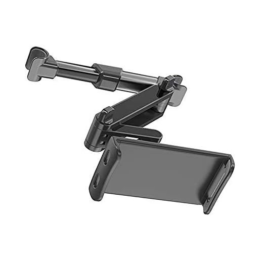 Surfplatta hållare bil nackstöd, universellt utdragbart bil nackstöd fäste kompatibel med 4,7–12,9 tums mobiltelefon surfplatta (utdragbar) (röd) (svart)