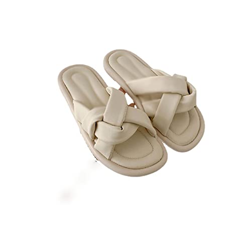 Sandales plates en cuir pour femmes : chaussures d'été élégantes
