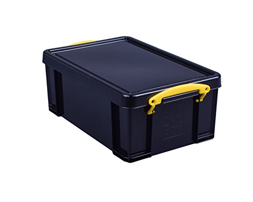 Caja de almacenamiento realmente útil., Negro sólido., 9 Litre