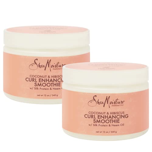 Shea Moisture Coconut & Hibiscus Curl Enhancing Smoothie 12 Oz, Pack of 2