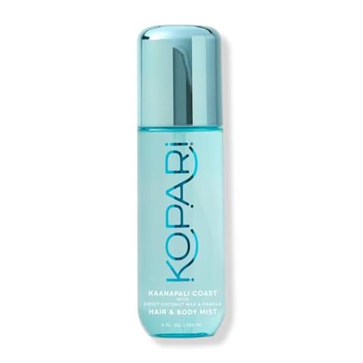 Kopari Hair & Body Mist Kaanapali Coast, Long-Lasting Clean Creamy Coconut Scent, Blend of Sweet Coconut Milk and Vanilla, Hints of Warm Spice, 4 oz