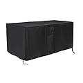 Jungda Patio Deck Box Cover 100 Gallon, Waterproof Outdoor Storage Box Furniture Cover - 48 x 22 x 25 Inch