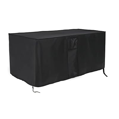 Jungda Patio Deck Box Cover 100 Gallon, Waterproof Outdoor Storage Box Furniture Cover - 48 x 22 x 25 Inch