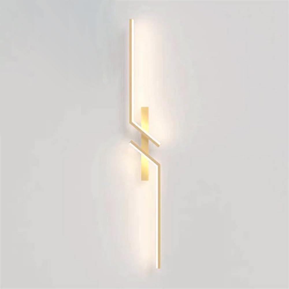 HUAYUSEDF D Wall Sconce Modern Linear Lamp Vanity Light Long Strip Sconces Den Metal Lighting Fixture for Living Room Bedroom Hallway Wash Lights,3000K60Cm/4000K/120Cm