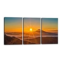 Amazon.co.jp: 太陽の絵 アートパネル 太陽 絵画 3枚 木 絵画