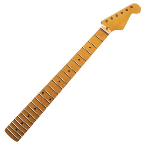 Manche de guitare en érable à 22 frettes style jaune brillant pour personnaliser votre guitare