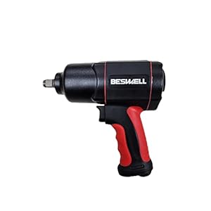 BESWELLÂ® 1/2-Inch Air Impact Wrench with Up to 1180 Foot-Pounds of Real Max Loosen Power-BW-112FN1