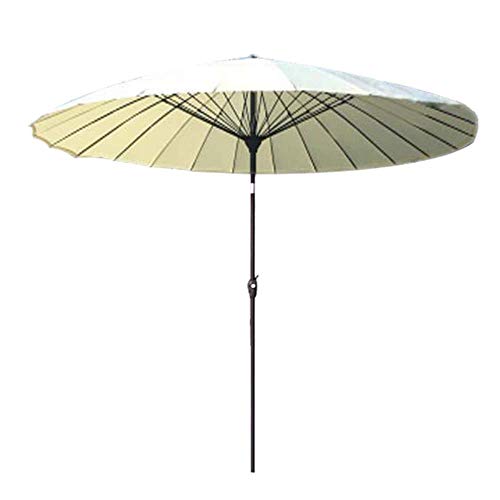 Parasol de jardin 2,7M inclinable à manivelle doté d'un mât robuste de 38MM