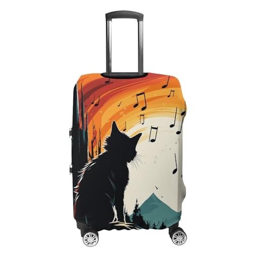 Carry on Luggage Cover Cat Silhouette Suitcase Covers for Luggages Tsa Approved Travel Luggage Sleeve Protector Elastic Suitcase Protector Anti-Scratch Washable Fits 19-30 Inch Case -M4