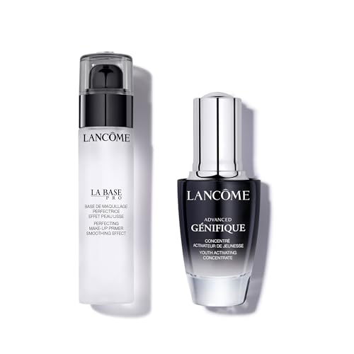 Lancôme Flawless & Perfecting Makeup Base Routine Duo – La Base Pro Makeup Primer For Face 0.8 Fl Oz & Génifique Radiance Boosting