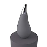 Flow Soft Squeeze Soap Dispenser with Removable Silver Spout in Dark Gray