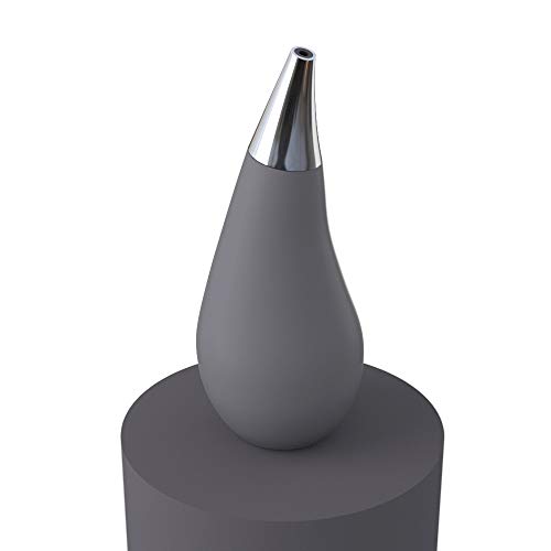 Flow Soft Squeeze Soap Dispenser with Removable Silver Spout in Dark Gray