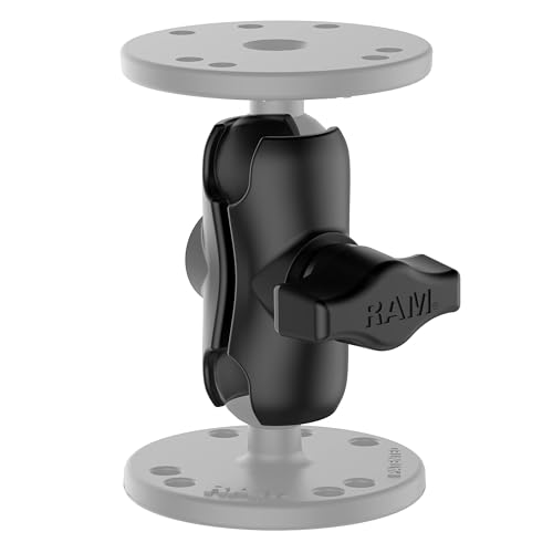 Image of RAM MOUNTS B Size 1 inch Double Socket Mount Arm - Short (RAM-B-201U-A) (Pack of 2)
