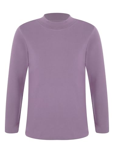 Kids Girls Boys Thermal Shirt Baselayer Solid Color Mock Neck Undershirts Underwear Sport Running Workout Top