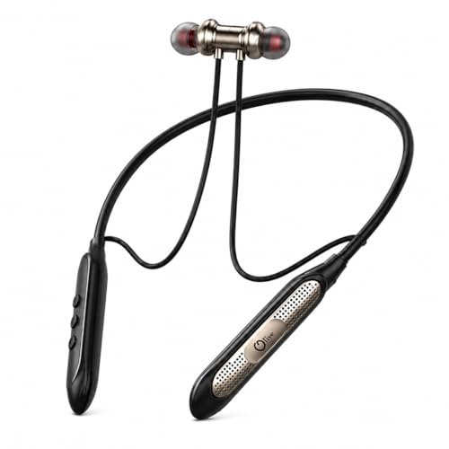 Image of Hello Wireless Bluetooth Neckband with ENC Mic, 48H Playtime, Bluetooth 5.3, 12mm Deep Bass Drivers, Type-C Fast Charging, IPX4 Sweat & Water Resistant, Magnetic Earbuds
