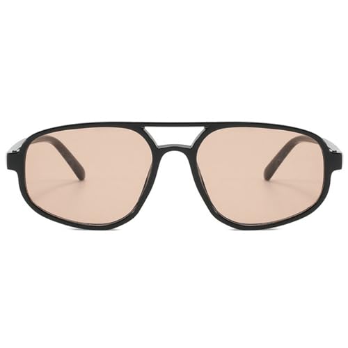 Retro Double Bridge Pilot Sunglasses Men's Fashion Simple Square Women Sun Glasses Trending Shades UV400