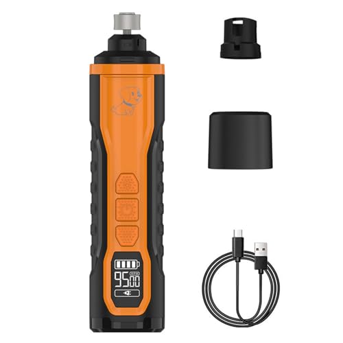 Kits de cuidado de uñas para mascotas Molinillo de uñas eléctrico Recortador recargable con 3 cabezales de molienda Bajo nivel de ruido para cuidado de perros y gatos Molinillo de uñas eléctrico