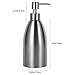 Konesky 304 Stainless Steel Soap Dispenser, 500ml Lotion Hand Dispenser with Pump, Liquid Soap Container, Refillable Dish Hand Soap Pump Bottle Holder for Bathroom Countertop Kitchen Sink