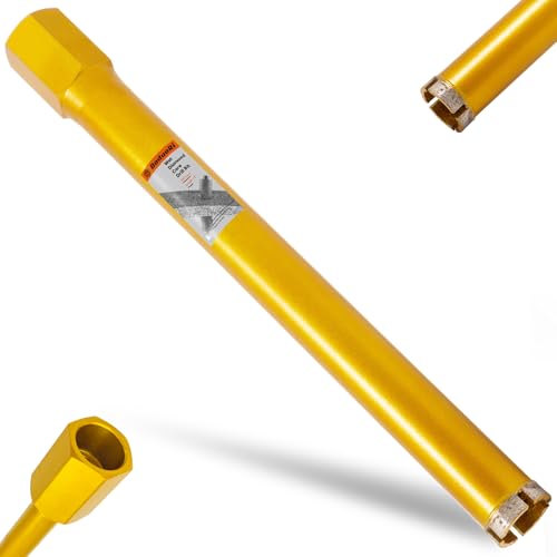 Image of 1 1 /2 Inch Wet Core Drill Bit, 1.5 inch Core Bits for Concrete, 14 inch Drilling Depth, 1-1 /4 inch-7 Thread Diamond Core Drill for Cured Concrete, Hard Masonry, Brick, Solid Cement, Stucco, Stone (38mm)