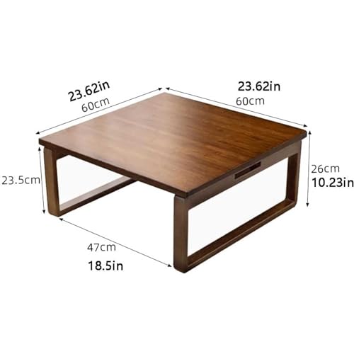Table basse multifonctionnelle pliante en bambou de 70 cm pour optimiser l'espace - 4