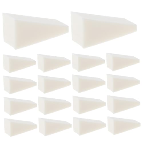 BIUDECO 40Pcs Triangle Cosmetic Sponges Mini Makeup Wedges for Precise Application Reusable and Washable for Foundation Blush Eye Shadow Compact Travel Tools