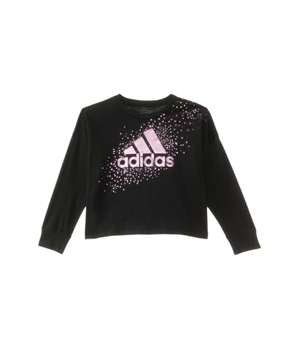 adidas Girls' Long Sleeve Waist Crew Neck Tee(Big Kid)