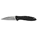 Kershaw Leek Carbon Fiber (1660CF); Pocket Knife with 3 Stonewashed CPM 154 Steel Blade, Black Carbon Fiber Handle, SpeedSafe Assisted Opening, Frame Lock, Tip Lock and Reversible Pocketclip; 2.3 OZ