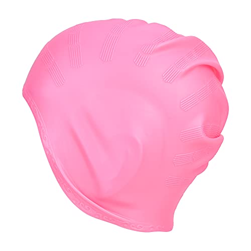 Juroupi 1pc Sports Swim Silicone Sombrero Error Cómodo Capacidad de Protección de Oreja de Cabello Largo para la Piscina (#4)
