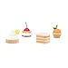 Janod J06627 Twist Box Set - 1 Metal Box + 4 Wooden Pastries and Felt - Imitation Toy and Imagination - Ages 3 and Above, Multi-Coloured
