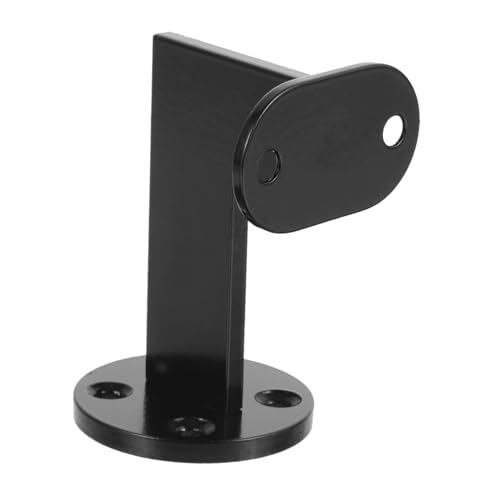 ROMISBABA 屋内用段手摺ブラケット 滑らかな丸み加工 耐久性ある黒色塗装 手摺支柱固定用 取り付け簡単 ホーム オフィス ホテル対応