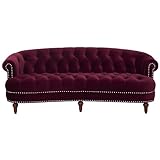 Jennifer Taylor Home La Rosa Victorian Chesterfield Tufted Sofa, Burgundy Velvet