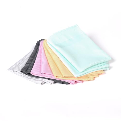 SECEN LONDON Microfibre Cleaning Cloth Pack of 10, Highly Absorbent Cleaning Supplies, Premium Lint Free Cleaning Cloths, Cleaning Rags for House, Kitchen, Car Care (15,7''x23,5''),5 Color Assorted