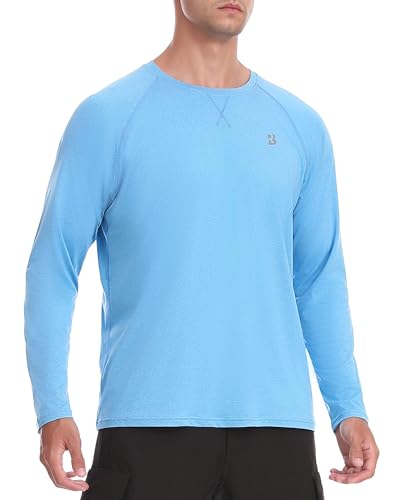 Men's UPF 50+ Rash Guard Long Sleeve, Lightweight UV Sun Protection SPF Water Shirts for Swim Fishing Hiking Beach